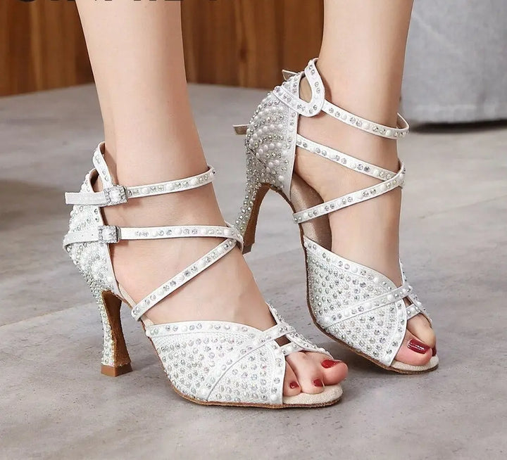 Chaussures de Danse Latine en Strass - Lady's Dance Shoes