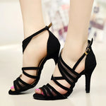 Chaussure de Dance Latine à Talon - Velours | Lady's Dance Shoes