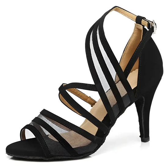 Chaussure de Dance Latine à Talon - Velours | Lady's Dance Shoes