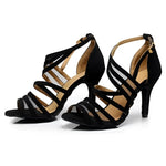 Chaussure de Dance Latine à Talon - Velours | Lady's Dance Shoes