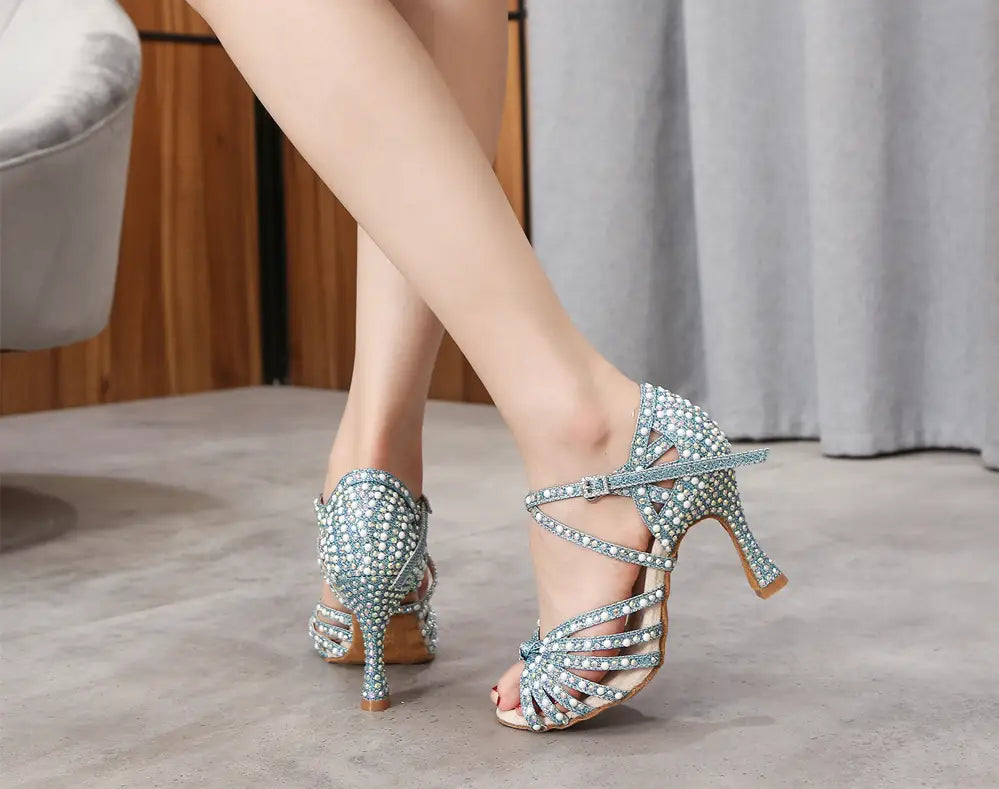 Chaussures de Danse Latine en Strass -Star