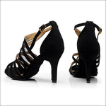 Chaussure de Dance Latine à Talon - Velours | Lady's Dance Shoes