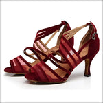 Chaussure de Dance Latine à Talon - Velours | Lady's Dance Shoes
