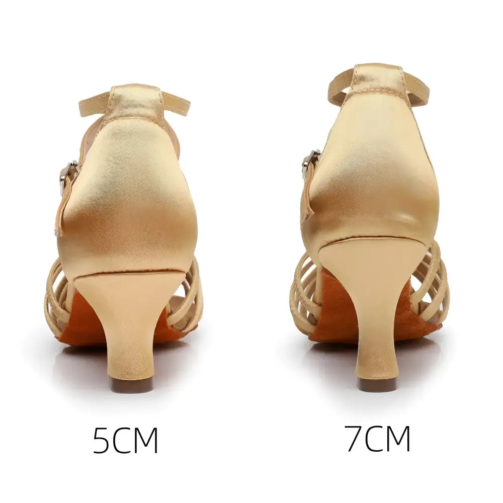 Chaussures de danse latine Beige EUGÉNIE | Lady’s dance