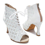 Bottines de Danse Blanche | Lady's Dance Shoes