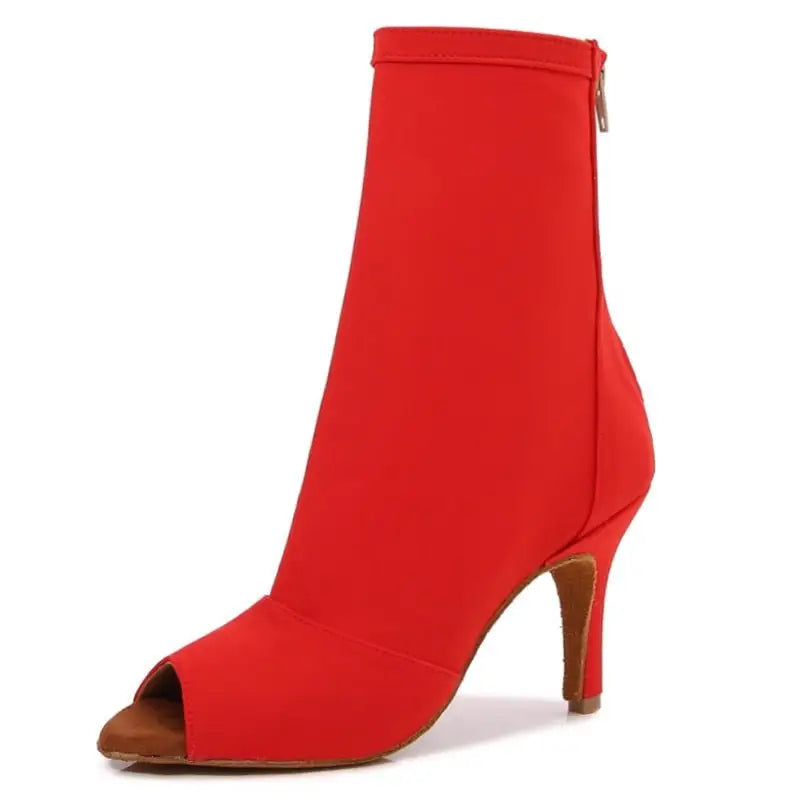 Bottes De Danse Latine Femme - Talon 9,5 Cm, Lacets, Pour Valse Et Salon - 7