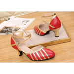 Chaussure de Danse Cuir Rouge | Lady's Dance Shoes
