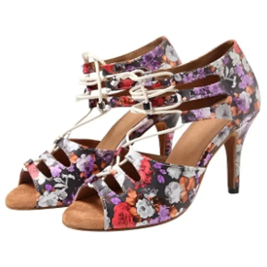 Chaussure de Danse - Fleurs | Lady's Dance Shoes