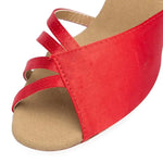 Chaussure de Danse Latine Rouge à Boucle | Lady's Dance Shoes