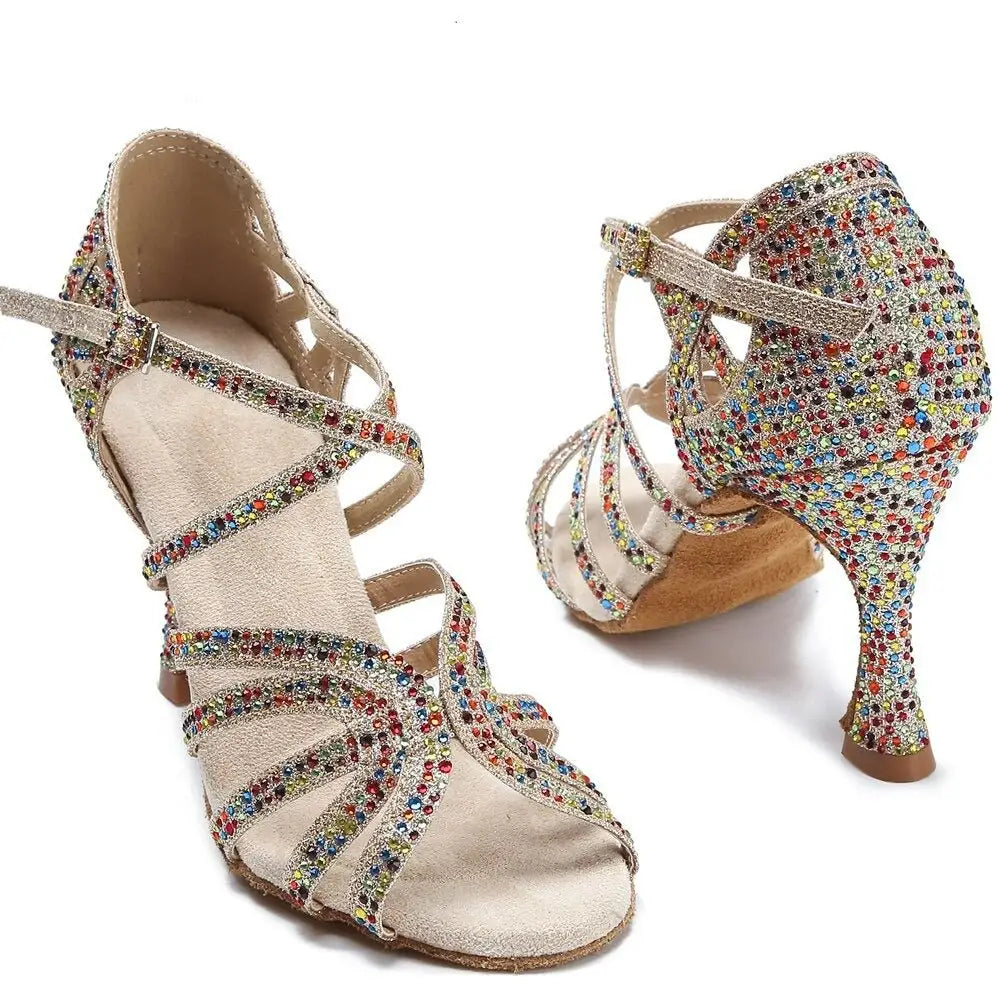 Chaussures de Danse Latine Dorées | Lady's Dance Shoes