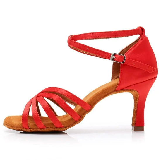Chaussures de danse latine rouge Salsa ladysdanceshoes