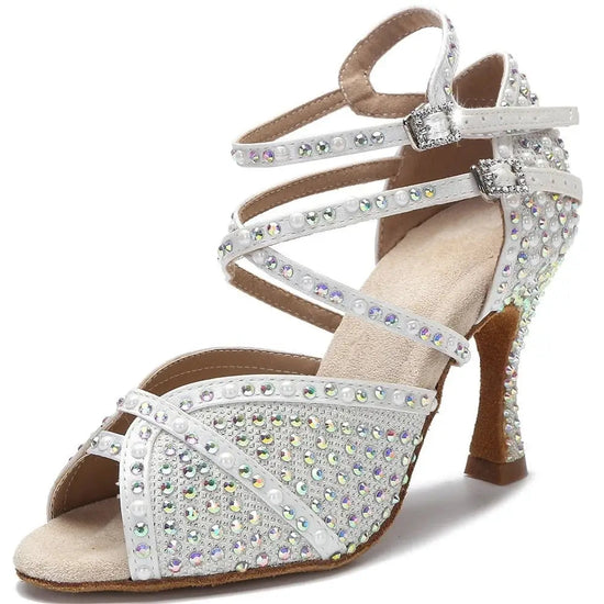 Chaussures de danse perles - Immaculée | Lady's Dance Shoes