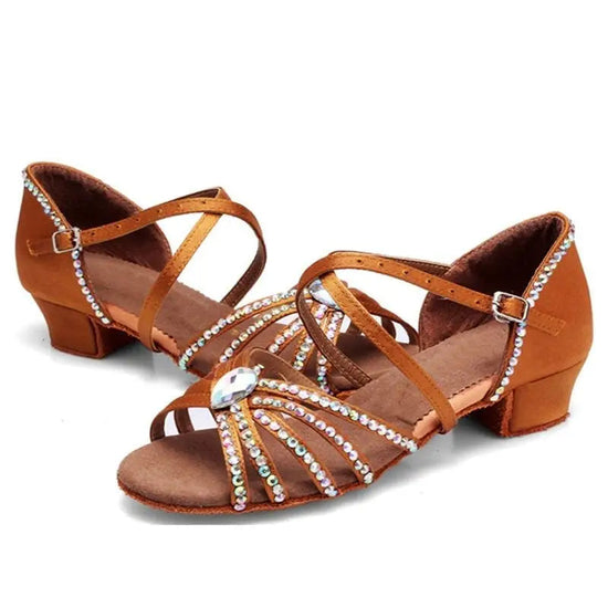 Petits talons de danse marron - Baronne | Lady's Dance Shoes